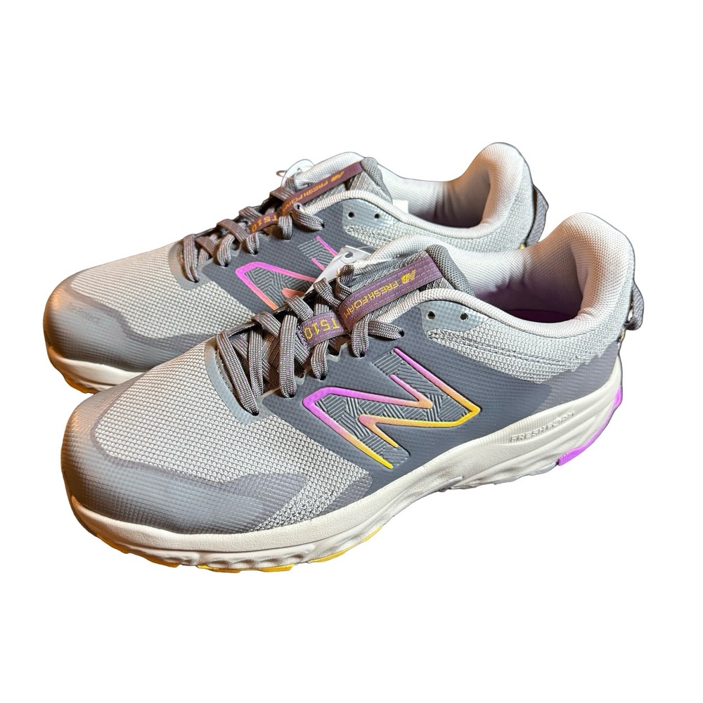 New Balance Fresh Foam 510v6 Women 9.5 D Wide Grey Trail Running Shoes WT510MW6